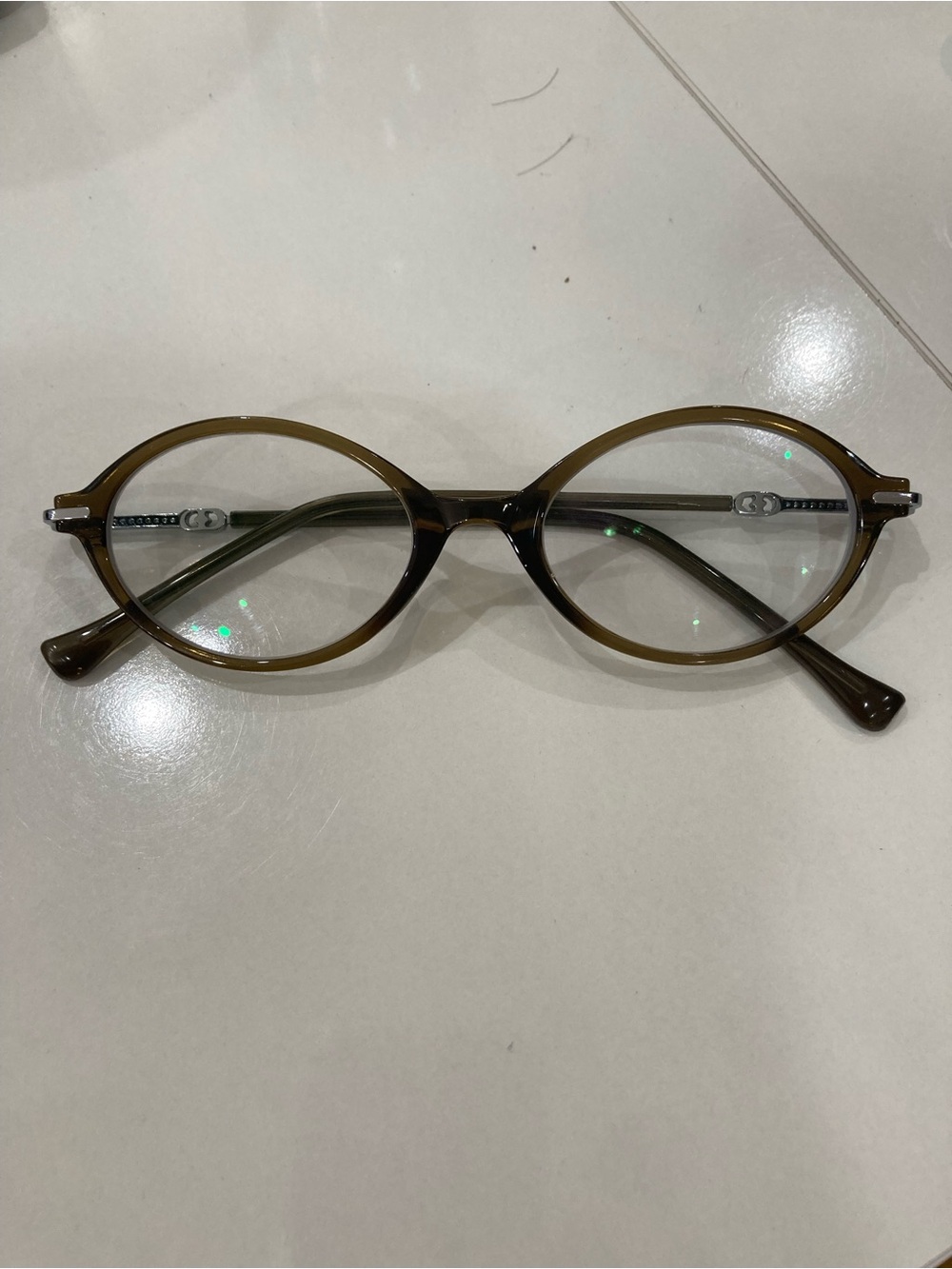 Classic Olive Brown Round Reading Glasses - Brand